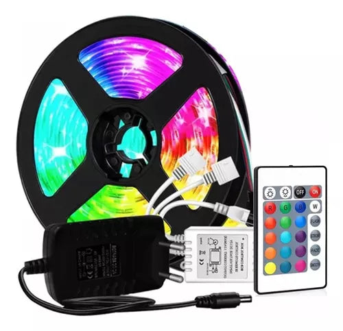 CINTA LED COLORES 5 METROS CONTROL REMOTO