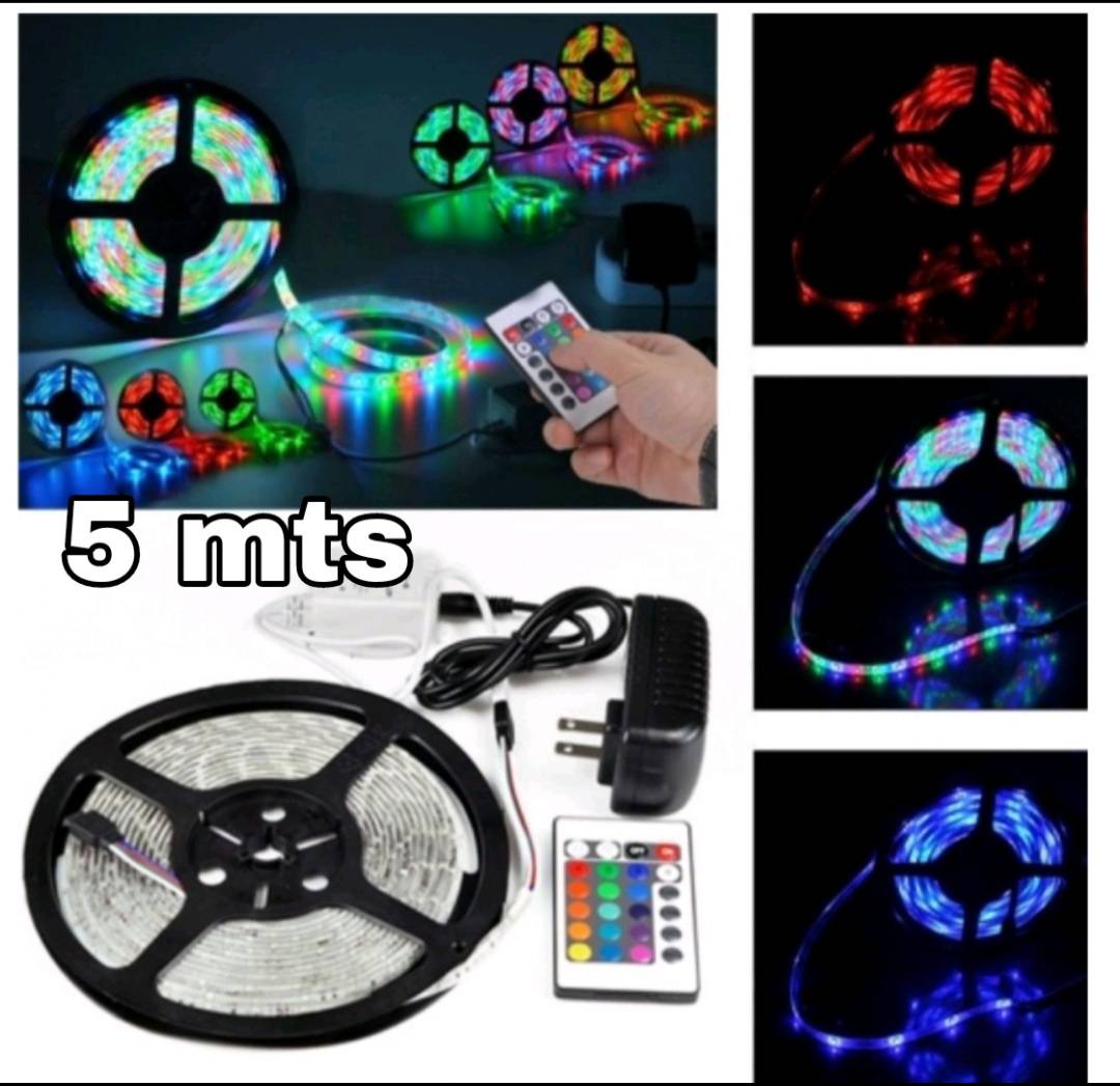 CINTA LED COLORES 5 METROS CONTROL REMOTO